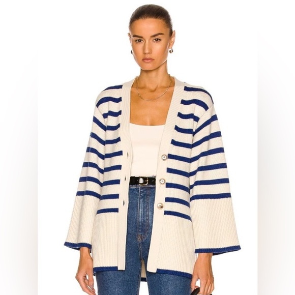 TOTEME
Women's Blue Signature Striped Cardigan - Picture 6 of 6